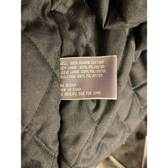 MK michael kors james dean black leather moto jacket xl mens - Picture 11 of 12